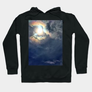 Sun and Clouds in a Bright Blue Sky Hoodie